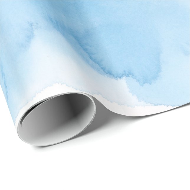 Blue Watercolor Wrapping Paper (Roll Corner)