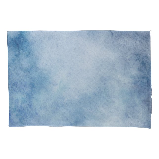 Blue Watercolour Texture Pillowcase (Front)