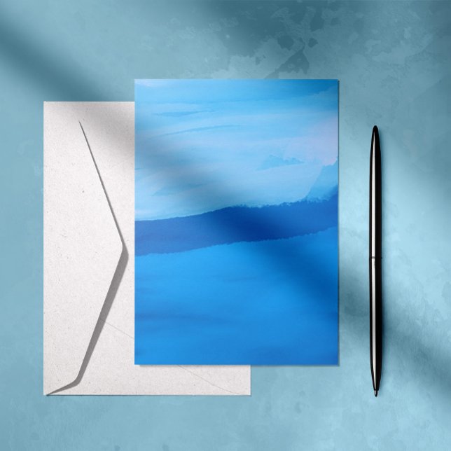 Blue watercolour tranquility card (Creator Uploaded)