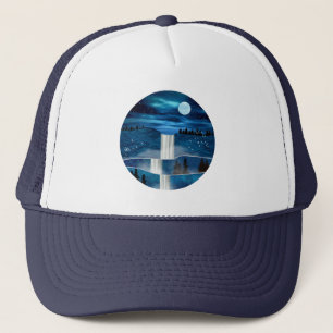 Blue Waterfall Trucker Hat