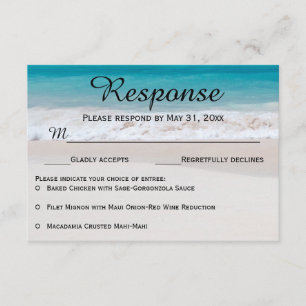 Blue Waters White Sand RSVP Response Cards