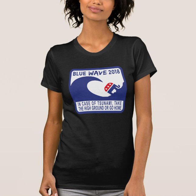 Blue Wave 2018 - Democratic victory! T-Shirt (Front)