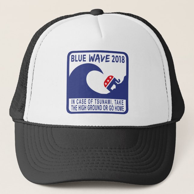 Blue Wave 2018 - Democratic victory! Trucker Hat (Front)