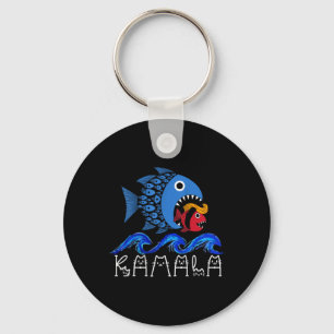 Blue Wave 2024 Funny Big Fish Eat Little Fish Trum Keychain