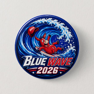 Blue Wave 2026 2 Inch Round Button
