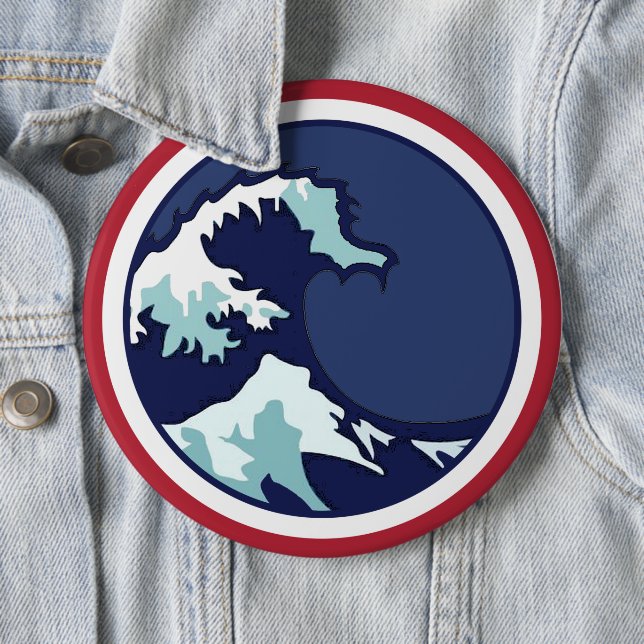 Blue Wave 6 Inch Round Button (In Situ)