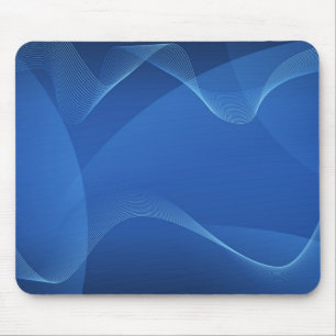 Blue Wave Abstract Mouse Pad
