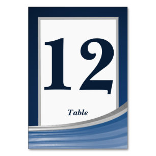 Blue Wave Bar Mitzvah Table Number