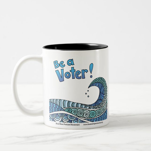 Blue Wave - Be a Voter Mug (Left)