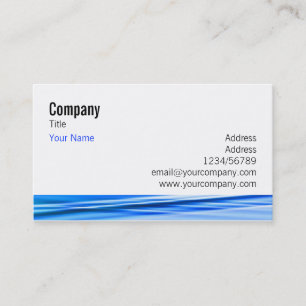 Blue wave business card