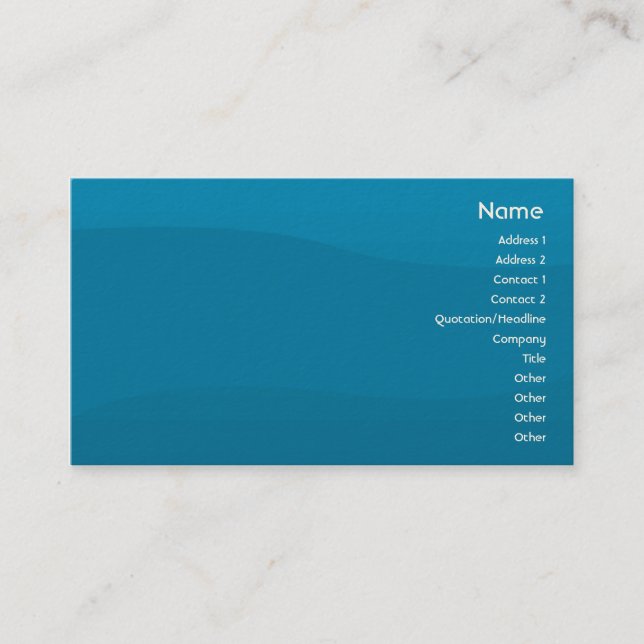 Blue Wave - Business Card (Front)