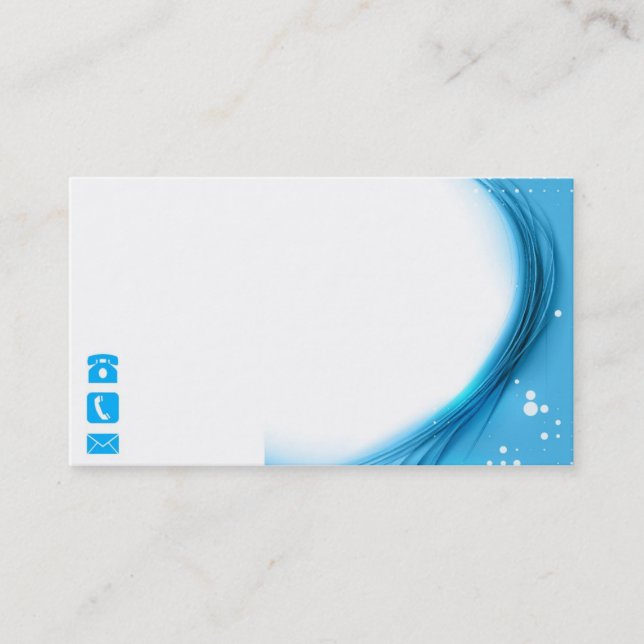 Blue Wave Business Card, 3.5" x 2.0", 100 pack, Card (Front)