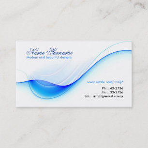 blue wave business card design