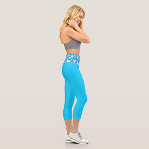Blue Wave Capri Leggings