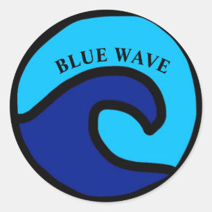 Blue Wave Classic Round Sticker