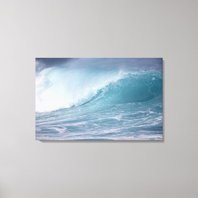 Blue wave crashing, Maui, Hawaii, USA 2 Canvas Print (Front)