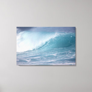 Blue wave crashing, Maui, Hawaii, USA 2 Canvas Print