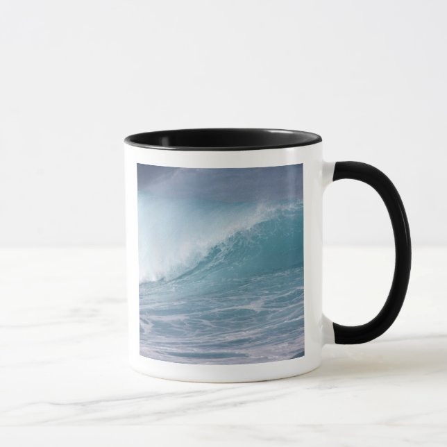 Blue wave crashing, Maui, Hawaii, USA 2 Mug (Right)