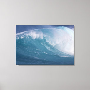 Blue wave crashing, Maui, Hawaii, USA 3 Canvas Print