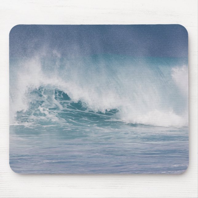 Blue wave crashing, Maui, Hawaii, USA 3 Mouse Pad (Front)