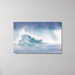 Blue wave crashing, Maui, Hawaii, USA Canvas Print