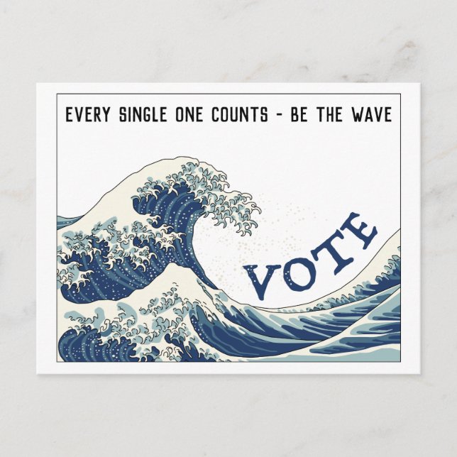 Blue Wave customizable get out the vote Postcard (Front)
