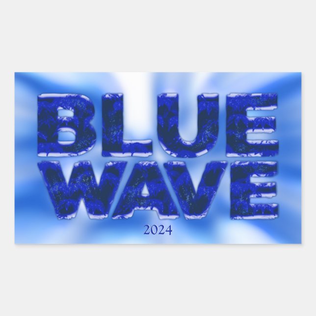 Blue Wave Democractic Sticker (Front)