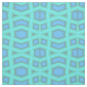 Blue Wave Diamond Geometric Print Pattern Fabric