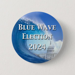 Blue Wave Election 2024 2 Inch Round Button