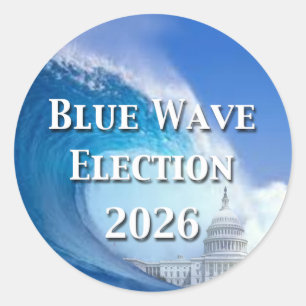 Blue Wave Election 2026 Classic Round Sticker