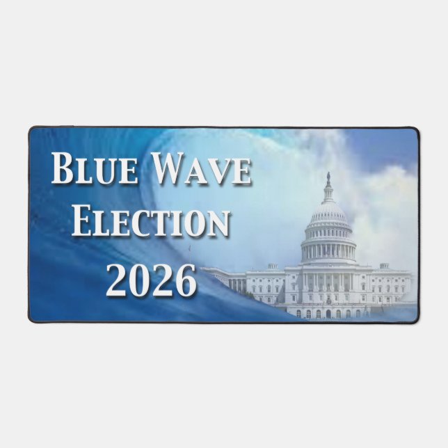 Blue Wave Election 2026 Desk Mat (Front)