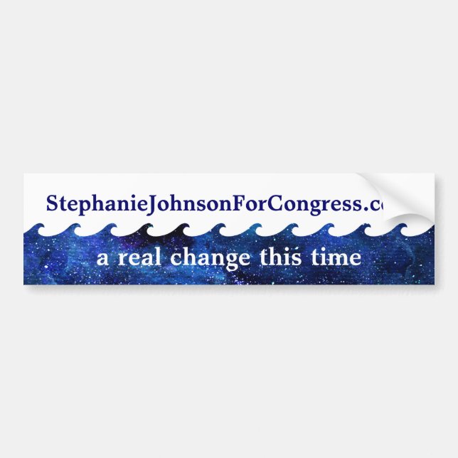 Blue Wave Election Campaign 2018 Personalized Bumper Sticker (Front)