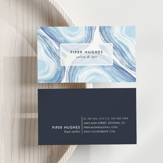 Blue Wave Geode Business Card (Creator Uploaded)