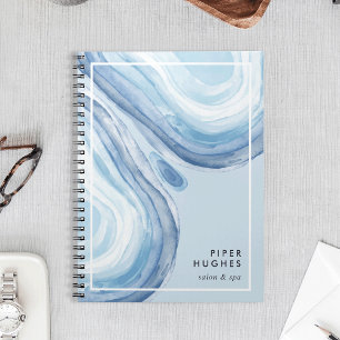 Blue Wave Geode Notebook