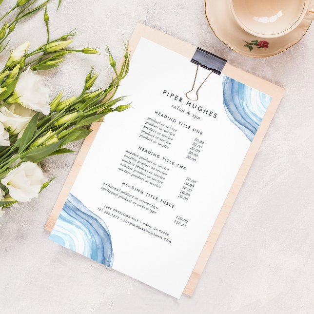 Blue Wave Geode | Pricing & Services Flyer (Creator Uploaded)