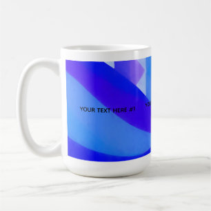 Blue Wave Geometric Abstraction Coffee Mug