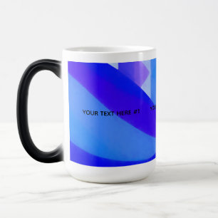 Blue Wave Geometric Abstraction Magic Mug