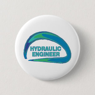 Blue Wave Hydraulic Engineer Mug 2 Inch Round Button
