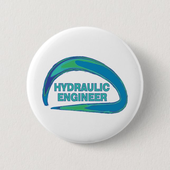 Blue Wave Hydraulic Engineer Mug 2 Inch Round Button (Front)