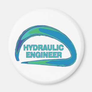 Blue Wave Hydraulic Engineer Mug Magnet