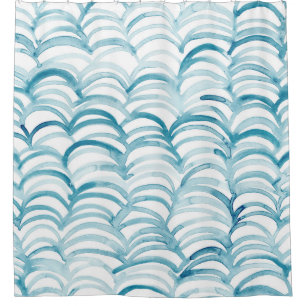 Blue Wave Japanese Style PatternIllustration
