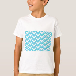 Blue Wave Pattern T-Shirt
