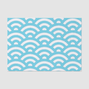 Blue Wave Pattern Tissue Paper