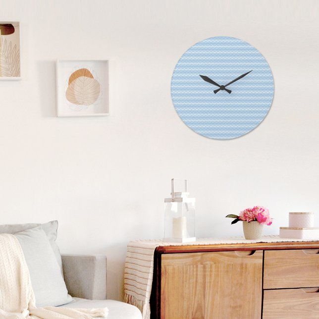 Blue Wave Pattern Wall clock (Creator Uploaded)