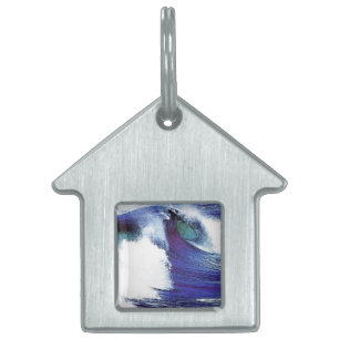 Blue Wave Pet ID Tag