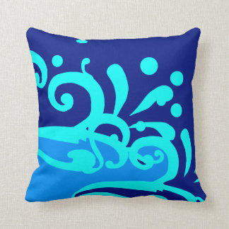 Blue wave pillows