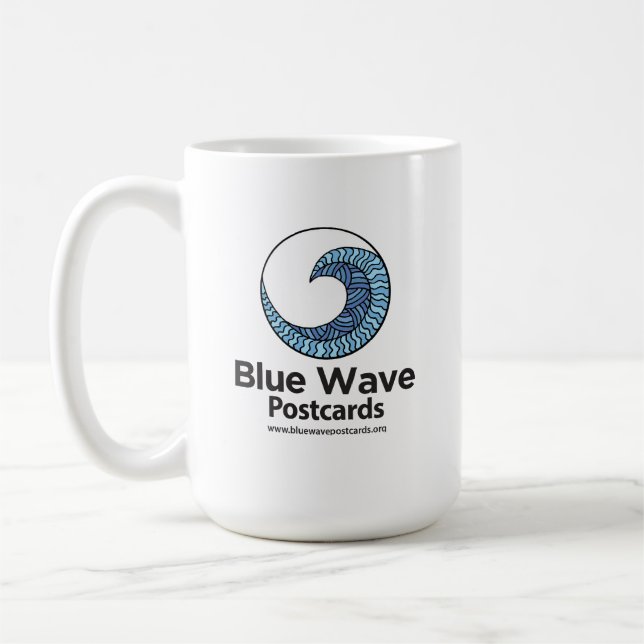 Blue Wave Postcards - Classic Mug, 11 oz Coffee Mug (Left)