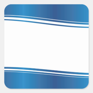 Blue Wave Square Sticker