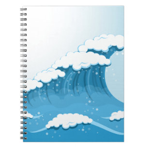 Blue Wave Surf and Ocean Notebook