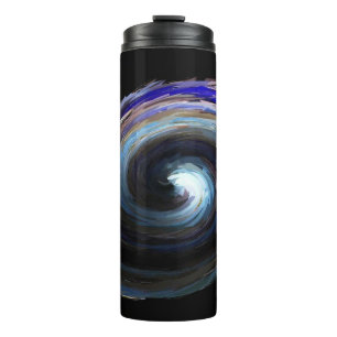 Blue Wave Swirl Thermal Tumbler